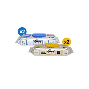 Easy Clean Süper Yağ Çözücü&kireç Sökücü Yüzey Temizlik Havlusu&mendili 4x30 (120 Yaprak)