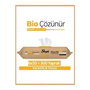 Bio Çözünür Yüzey Temizlik Havlusu&mendili Karanfil&tarçın 6x50 (300 Yaprak)