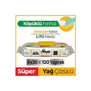 Easy Clean Süper Yağ Çözücü Yüzey Temizlik Havlusu&mendili 4x30 (120 Yaprak)