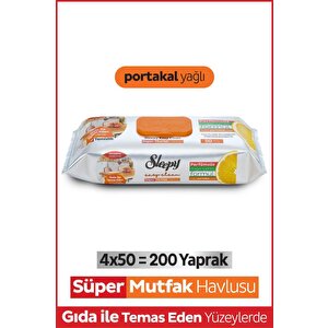 Easy Clean Süper Yüzey Temizlik Mutfak Havlusu&mendili Portakal Yağlı 4x50 (200 Yaprak)