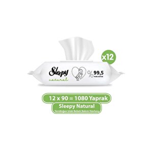 Natural Yenidoğan Islak Bebek Bakım Havlusu 12x90 (1080 Yaprak)