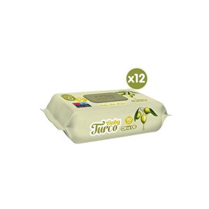 Baby Turco Zeytinyağlı Islak Bebek Havlusu 12x90 Adet