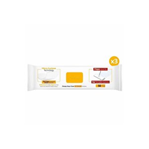 Easy Clean Arap Sabunu Katkılı Mopa Uyumlu Yer Temizlik Havlusu&mendili 3x50 (150 Yaprak)