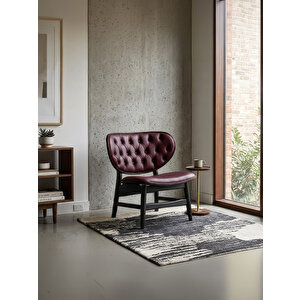 Coppa Ahşap Berjer Siyah - Bordo