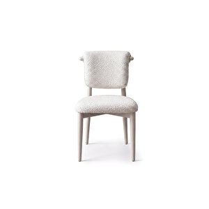 Eyfel Cappuccino Exclusive Ahşap Sandalye Beyaz