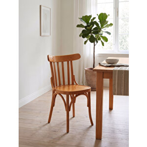 Clara Retro Thonet Kolçaklı Ahşap Sandalye Natural