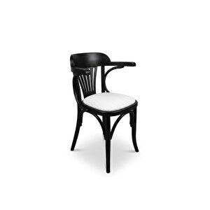 Thonet Kolçaklı Klasik Ahşap Sandalye Siyah