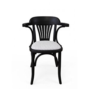 Thonet Kolçaklı Klasik Ahşap Sandalye Siyah