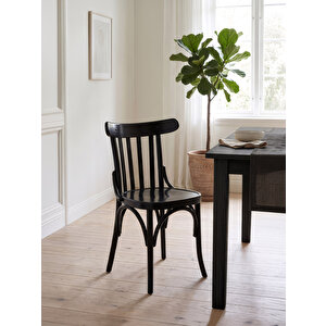 Clara Retro Thonet Kolçaklı Ahşap Sandalye Siyah