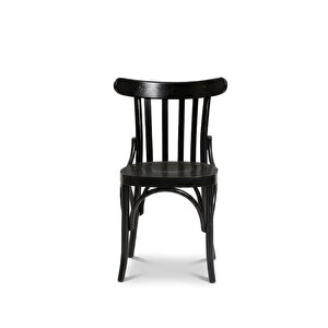 Clara Retro Thonet Kolçaklı Ahşap Sandalye Siyah