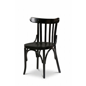 Clara Retro Thonet Kolçaklı Ahşap Sandalye Siyah