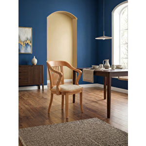 Throne Ahşap Yemek Sandalyesi Natural