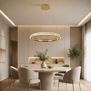 Luca 60 Lık Gold Ledli Avize Yatak Odası, Koridor, Salon Avize