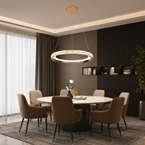 Elio 60 Lık Gold Ledli Avize Yatak Odası, Koridor, Salon Avize