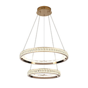 Elio 2 Katlı Gold Ledli Avize Yatak Odası, Koridor, Salon Avize