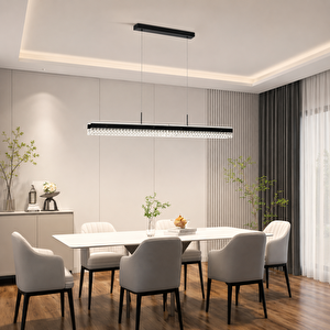 Naomi Sıralı Füme Ledli Avize Yatak Odası, Koridor, Salon Avize