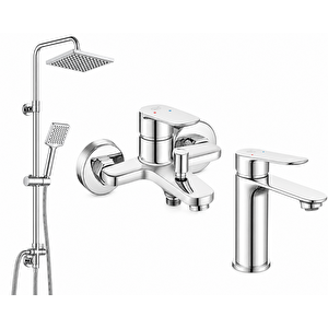 Fast Lavabo Bataryası + Fast Banyo Bataryası + Dicle Duş Kolonu 5 Yıl Garantili