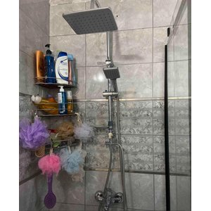 Ar Fast Banyo + Lavabo Bataryası Tema 53242 Rain Carismo Duş Sistemi Krom
