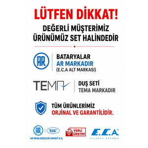Ar Fast Banyo + Lavabo Bataryası Tema 53242 Rain Carismo Duş Sistemi Krom
