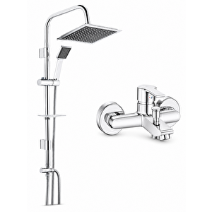Lite Banyo Bataryası + Tema 53260 Quadro Rain Pratik Duş Sistemi