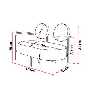 Venüs 2+1+1 Deri Ofis & Büro İş Yeri Bekleme Koltuğu Takımı – Siyah Metal İskelet - Taba