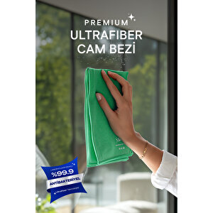 Ultrafiber Premium Cam Bezi – Yeşil (40x40 Cm) Yeşil