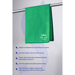 Ultrafiber Premium Cam Bezi – Yeşil (40x40 Cm) Yeşil