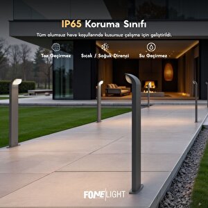 Fonelight Naja 80 Cm Led Bahçe Bollard Aydınlatma Direği Antrasit Alüminyum Ip65 Peyzaj Yürüyüş Yolu Aydınlatması 9w 3000k 9 watt