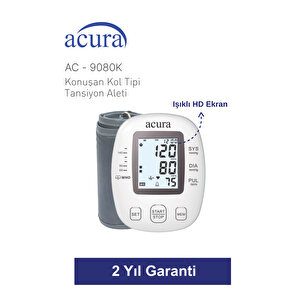 Ac-9080k Türkçe Konuşan Koldan Tam Otomatik Tansiyon Aleti Çanta Hediyeli