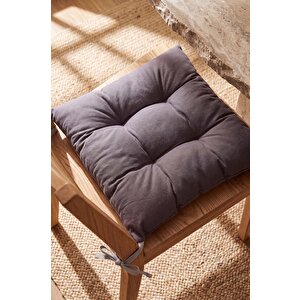 Antrasit Elyaf Dolgulu Sandalye Minderi 40x40 Cm
