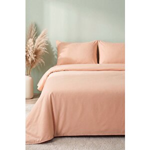 Soft Turuncu %100 Pamuklu Ranforce Çift Kişilik Nevresim Takımı – 4 Parça