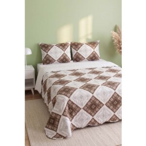 Terra Etnik Çift Kişilik Kapitone Pike & Çok Amaçlı Yatak Örtüsü - 3 Parça
