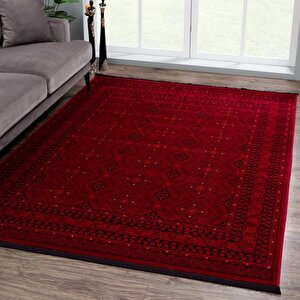 Afgan Türkmen Otantik Desenli Dokuma Salon Halısı 6919b_zs77 80x300 cm