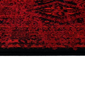 Afgan Türkmen Otantik Desenli Bordo Oturma Odası Salon Mutfak Halısı 5364a_zs47 80x300 cm
