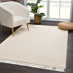 Pandora Krem Modern Peluş Oturma Odası Ve Salon Halısı 1104-rr66 80x150 cm