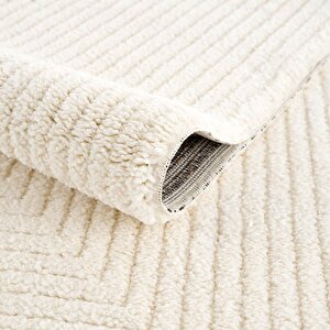 Pandora Krem Modern Peluş Oturma Odası Ve Salon Halısı 1104-rr66 80x150 cm