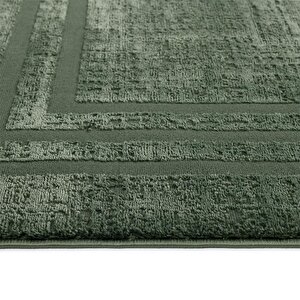 Latte Yumuşak Peluş Yeşil Çocuk Odası Oturma Odası Salon Mutfak Halısı Y495a 80x145 cm