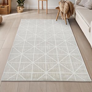 Latte Krem Yumuşak Peluş Dokuma Halı Yolluk Çocuk Odası Oturma Odası Salon Mutfak Halısı Y498a_wr26 120x180 cm