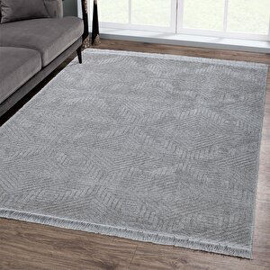 Pandora Açık Gri Modern Peluş 1176_rr22 Oturma Odası Ve Salon Halısı 100x200 cm