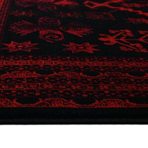 Yağcıbedir Afgan Türkmen Otantik Desenli Dokuma Bordo Oturma Odası Salon Mutfak Halısı 3671h_zs47 160x230 cm