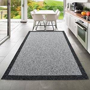 Capri Modern Gri Sisal Dokuma Halı Salon Halısı Mutfak Balkon Halısı Koridor Halısı 13345a 80x300 cm