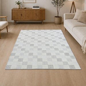 Nature Pamuk 30° Yıkanabilir Halı Modern Kilim Oturma Odası Salon Mutfak Balkon Yolluk Halısı C116b 100x300 cm