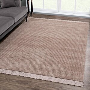 Pandora Yumuşak Peluş Shaggy Koyu Vizon Çocuk Odası Oturma Odası Salon Mutfak Halısı 1104arb_55 100x200 cm
