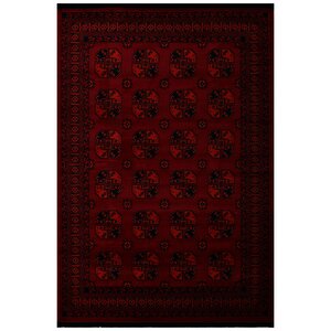 Afgan Türkmen Otantik Desenli Bordo Oturma Odası Salon Mutfak Halısı 2892a_zs74 120x180 cm