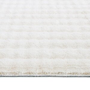 Krem Yumuşak Bubble Kaymaz Özel Taban Peluş Halı Yolluk Yıkanabilir 102 200x290 cm