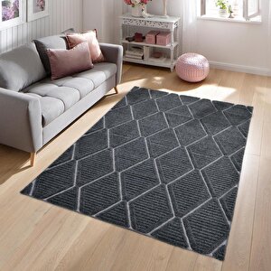 Madu Gri Yumuşak Peluş Shaggy Çocuk Odası Oturma Odası Salon Mutfak Koridor Halısı 1300y_rn11 100x200 cm
