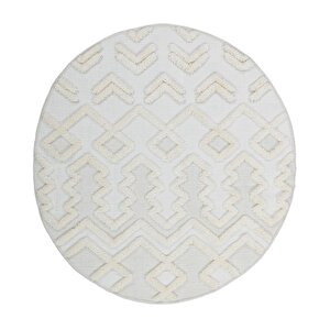 Madu Yumuşak Yuvarlak Krem Halı – Çocuk Odası, Oturma Odası, Salon, Mutfak Ve Antre Halısı 100x100 cm