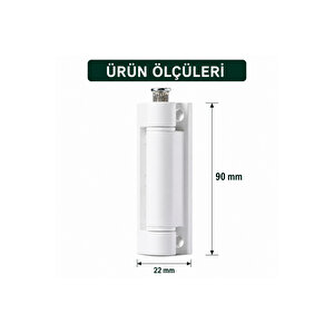 Pimapen Kapı Menteşesi Beyaz 90 Mm – Pvc Kapı Menteşesi, Ayarlanabilir Metal Pim