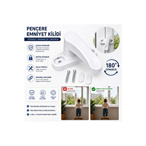 Pvc Pimapen Pencere Cam Balkon Kapısı Güvenli Emniyet Kilidi Çocuk Güvenliği