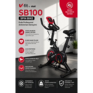 Vfi̇t Voit Garantili Sb100 Pro Spin Bike Elden Nabız Ölçer Direnci Ayarlanabilir Sessiz Çalışır